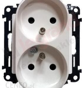 Legrand 753190 Valena Life Gniazdo 2 P+Z Z Przesłoną Do Ramek Wielokrotnych Białe 16 A 250 V