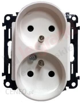 Legrand 753190 Valena Life Gniazdo 2 P+Z Z Przesłoną Do Ramek Wielokrotnych Białe 16 A 250 V