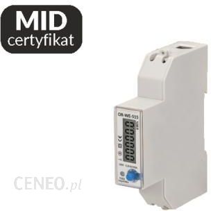 Orno Licznik Energii Elektrycznej 1 Fazowy, Wielotaryfowy Z Portem Rs485 I Certyfikatem Mid, 100A Orwe515