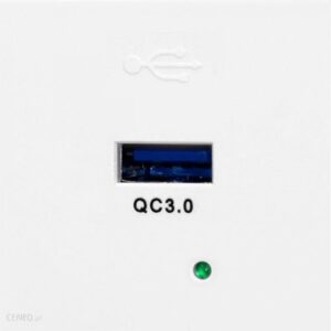 Orno Port modułowy 45x45mm z ładowarką USB quick charge 3A 5V 2A 9V 15A 12V biały NOEN (ORGM9010WUSBQ)